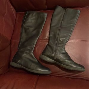 Buttery soft tall black leather zip boots - Camper size 40 US 10